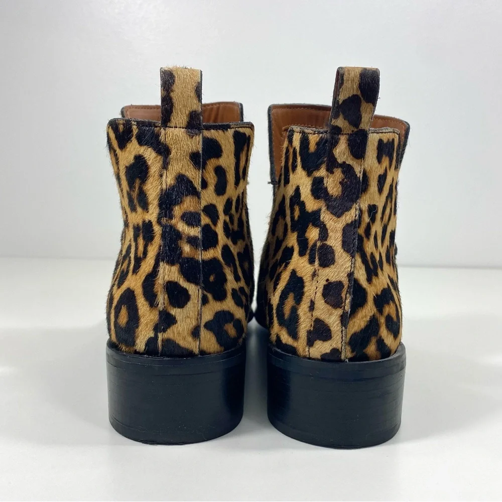Franco Sarto Bernie 2 Leopard Animal Print Calf
Hair Leather Ankle Boots 9 - Picture 8 of 11